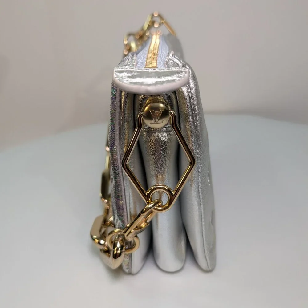 Louis Vuitton Iridescent Sequin and Silver Monogram Empreinte Bag - Picture 6 of 16